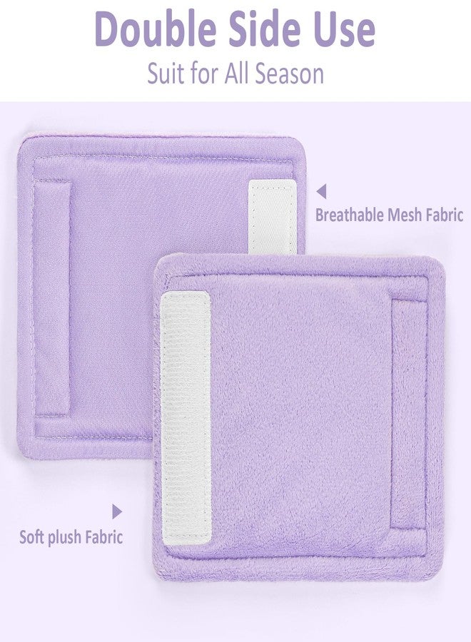 SWESEN Baby Car Seat Strap Covers, 3 Piece Soft Car Seat Strap Shoulder Pads for Baby Girls Boys, Double-Sided Use carseat Straps Covers for Stroller, Car Seats, Pushchair, Purple - Image 4